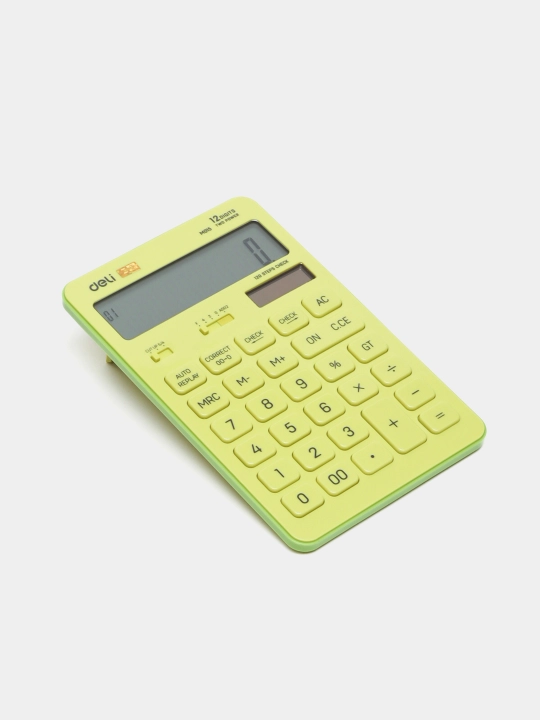 Калькулятор Deli M01551, зеленый, 175 х 108 х 15 мм