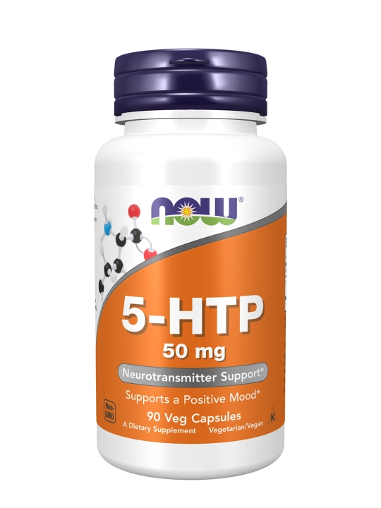 NOW Foods 5-гидрокситриптофан 5-HTP, 50 мг натуральная поддержка настроения, 90 капсул
