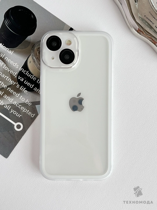 Полупрозрачный силиконовый чехол для iPhone с усиленной защитой - 