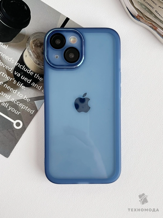 Kuchaytirilgan himoya bilan iPhone uchun yarim shaffof silikon gilof