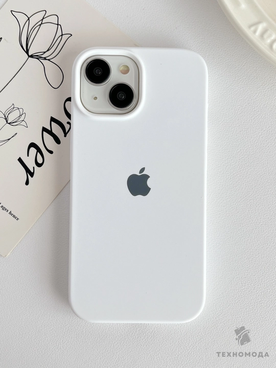 Силиконовый чехол с логотипом для iPhone 11–18 серий - 