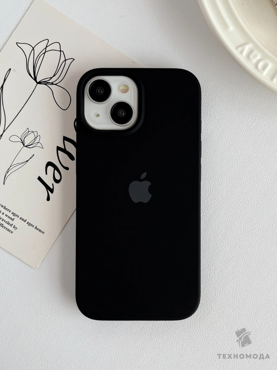 Силиконовый чехол с логотипом для iPhone 11–18 серий - 