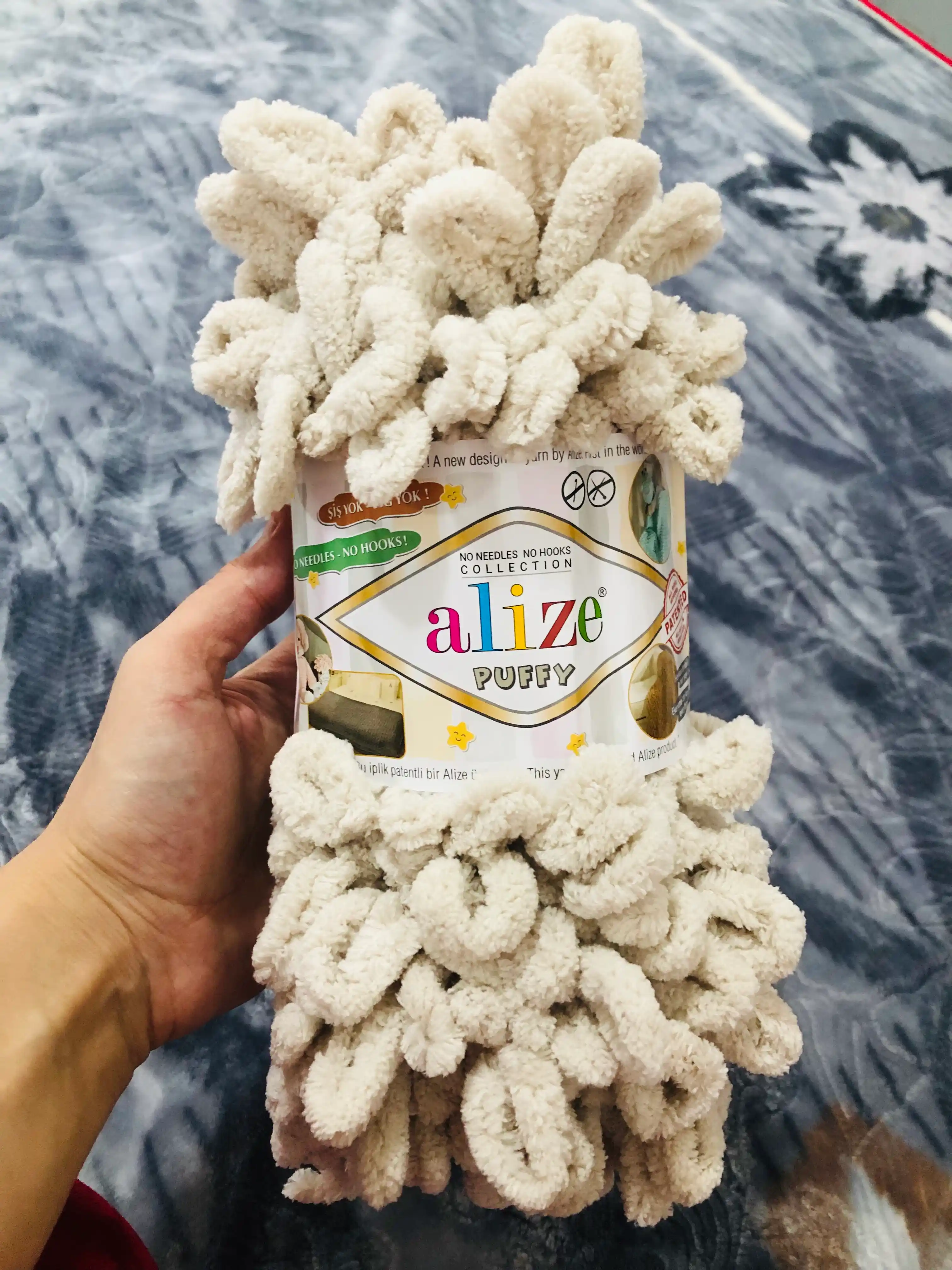 Пряжа Alize Puffy с большими петельками, однотонная