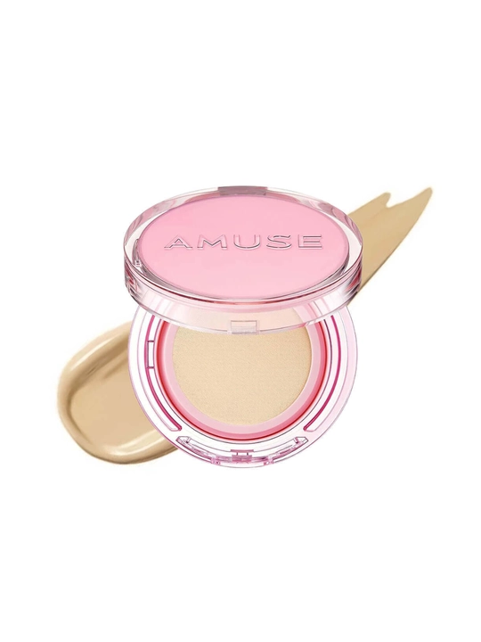 Кушон с сияющим финишем AMUSE Dew Power Vegan Cushion SPF50+ PA++++