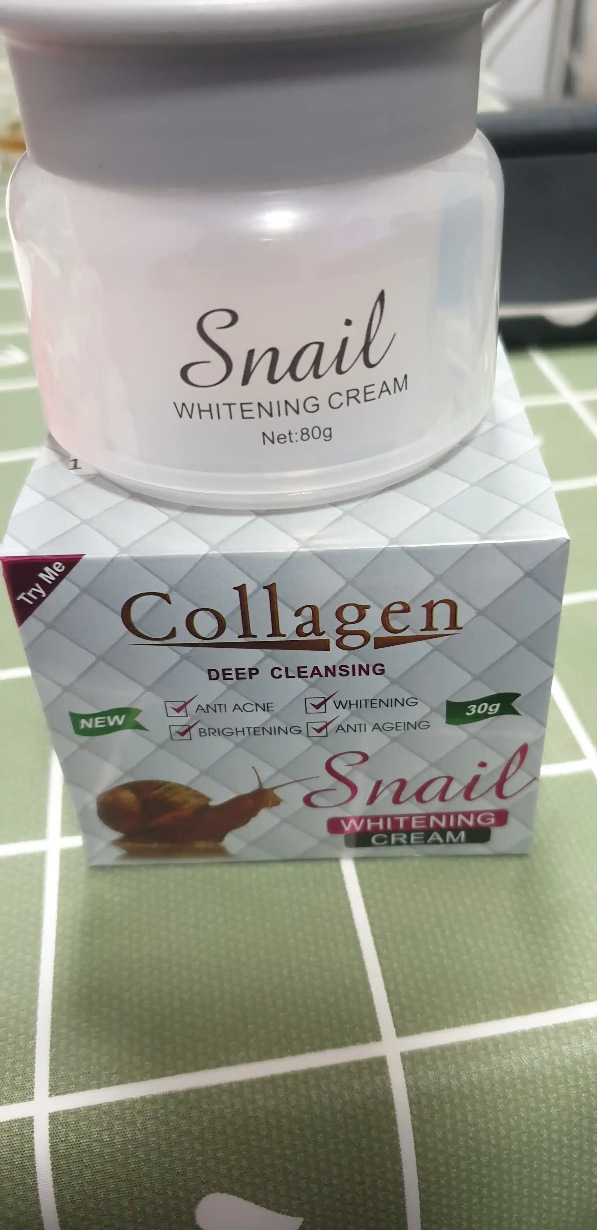 Крем для лица Collagen, отбеливающий, с экстрактом улитки, 80 г