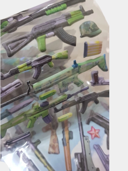 Hajmli stikerlar qizlar va o'g'il bolalar uchun, ikki qatlamli ko'pikli stiker, 2 varaq