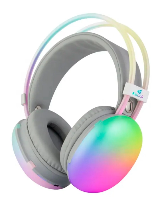 Simsiz naushniklar Kisonli A10 RGB super bass modeli, faol shovqinni bekor qilish