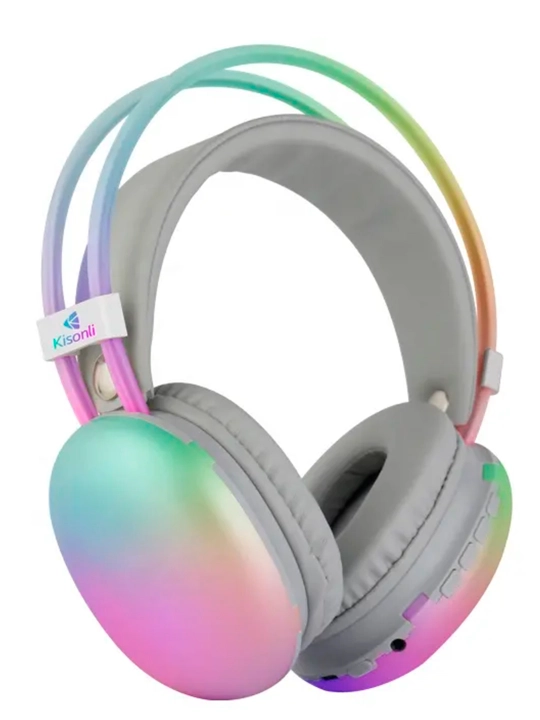 Simsiz naushniklar Kisonli A10 RGB super bass modeli, faol shovqinni bekor qilish
