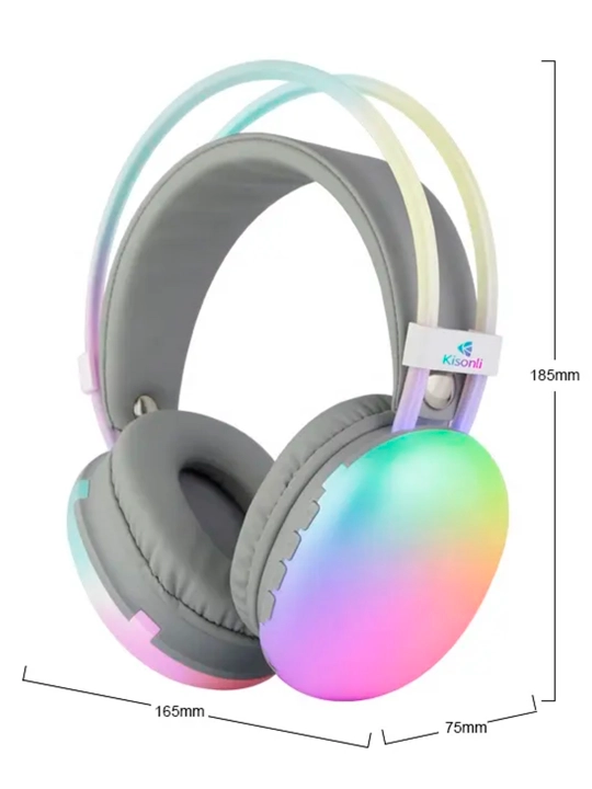 Simsiz naushniklar Kisonli A10 RGB super bass modeli, faol shovqinni bekor qilish