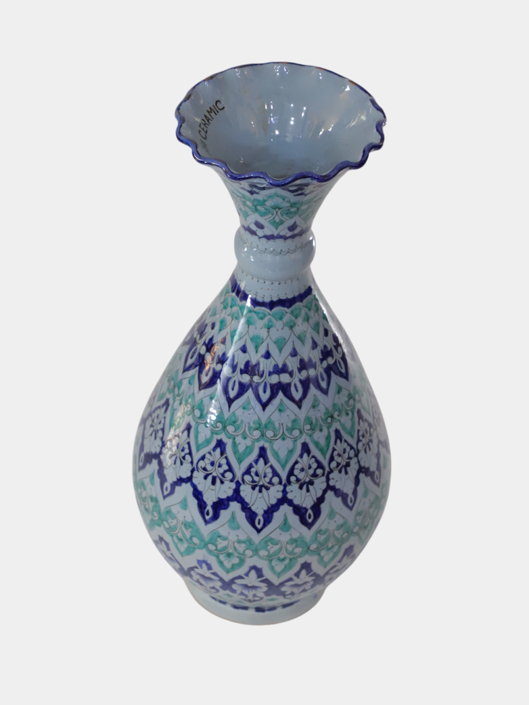 Gul naqshli guldon, qo'l mehnati