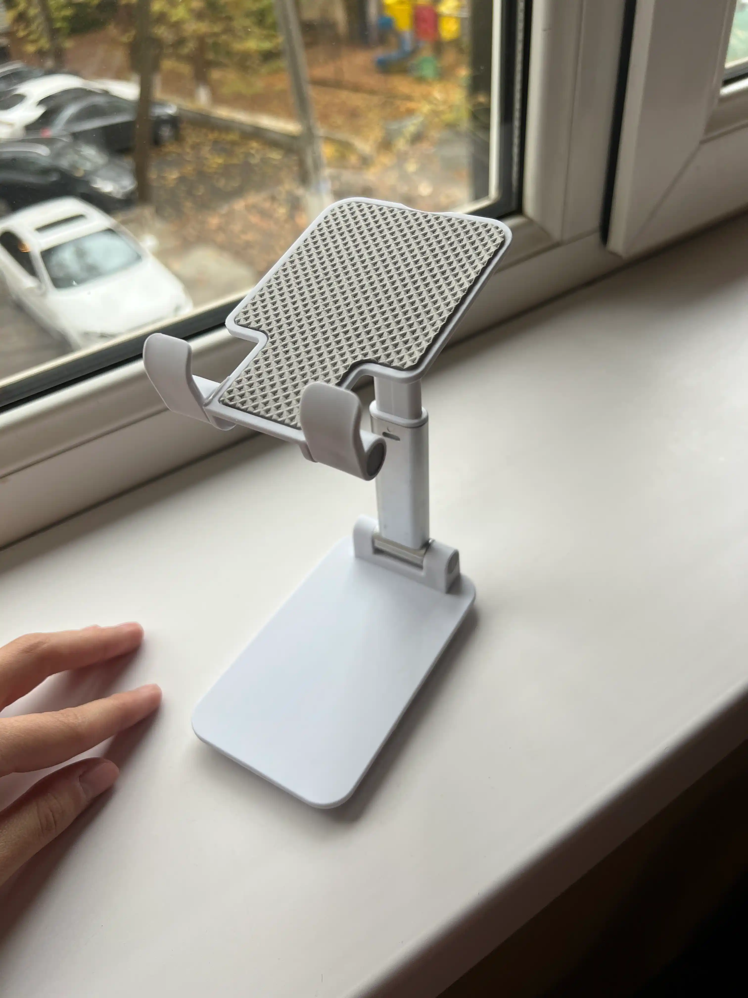 Telefon va planshet uchun ushlagich, sozlanadigan, yig'iladigan