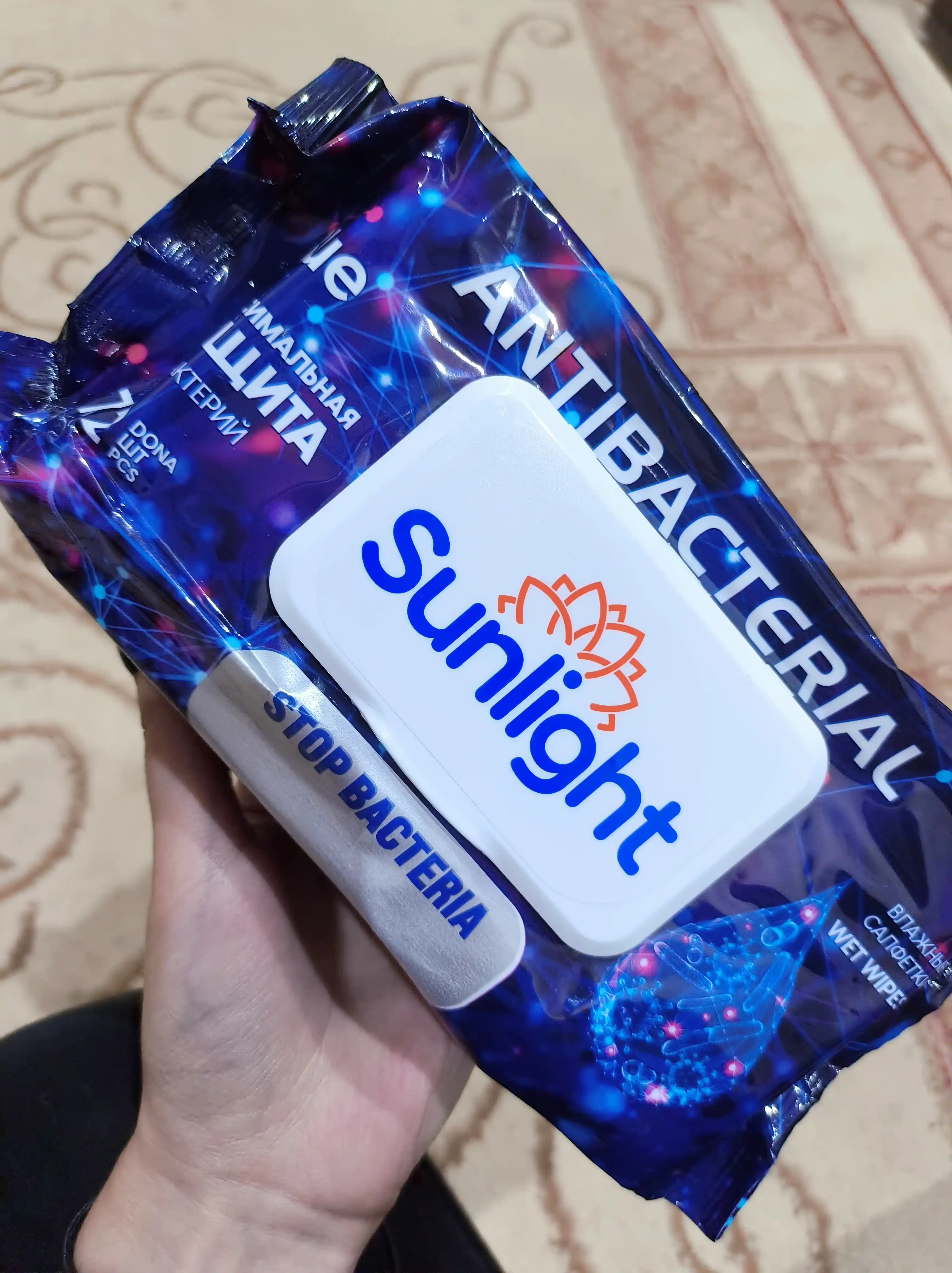 Nam salfetkalar Sunlight Antibacterial, 72 dona