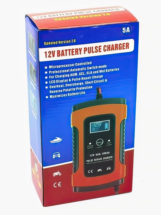Зарядное устройство для аккумуляторов FOXSUR 12V- 5A,  для всех типов аккумуляторов