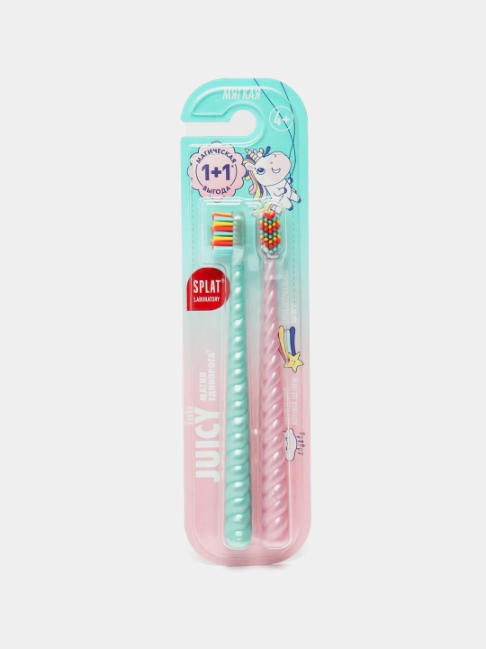 Bolalar tish cho'tkasi Splat Juicy, Yagona shoxli sehrli marvarid, 1+1 - 