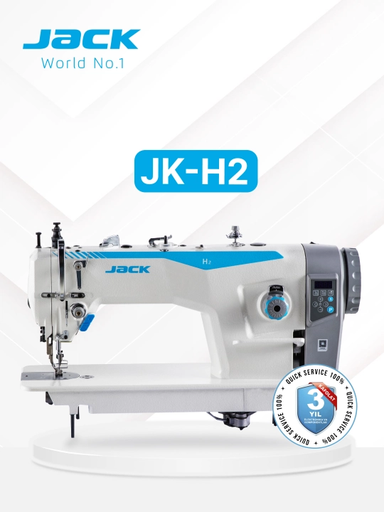 Jack H2-CZ-12 sanoat tikuv mashinasi, yuruvchi lapka, qalin mato, charm uchun, stol, 220V - 