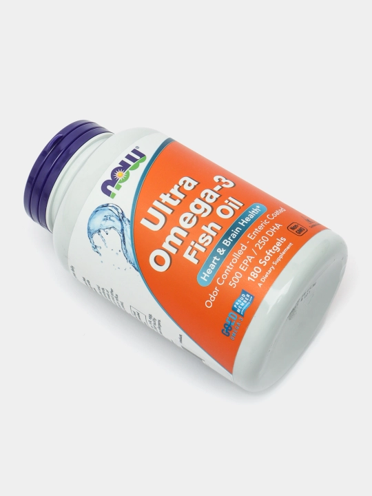 NOW Foods, Ultra Omega-3, рыбий жир с омега-3, 180 капсул