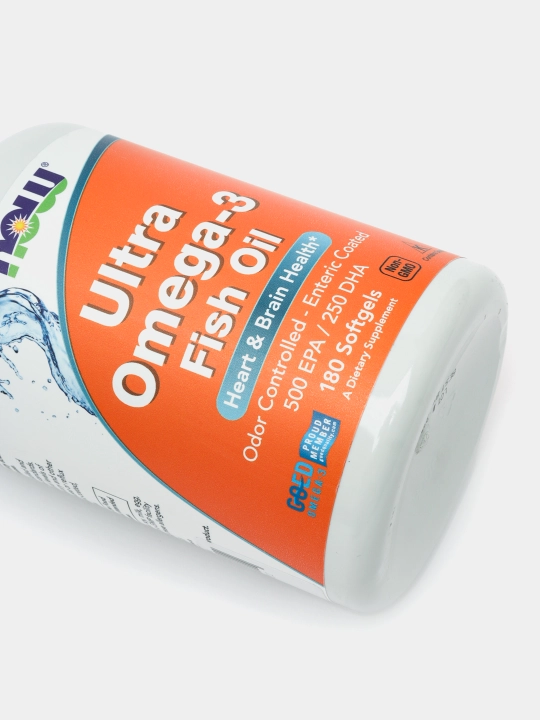 NOW Foods, Ultra Omega-3, рыбий жир с омега-3, 180 капсул