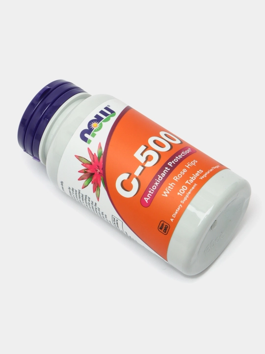 NOW Foods, C-500 shipovnik, 100 tabletkalar