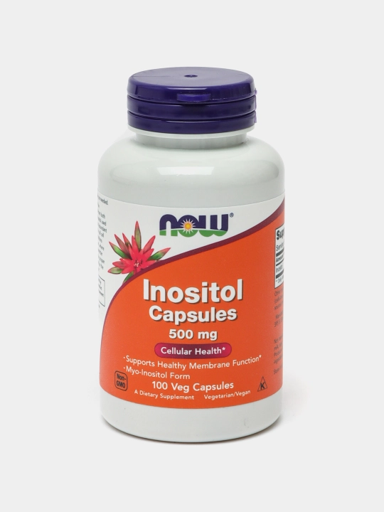 NOW Foods, Inositol kapsulalari, 500 mg, 100 vegetarian kapsulalari