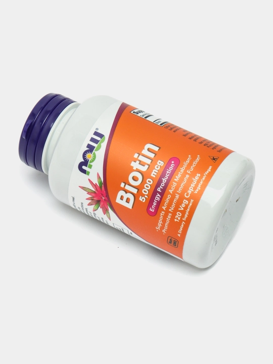 NOW Foods, Биотин, 5000 мкг, 120 вегетарианских капсул