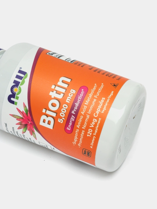 NOW Foods, Биотин, 5000 мкг, 120 вегетарианских капсул