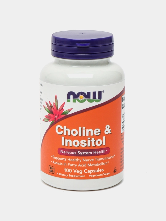 NOW Foods, Xolin va inozitol, 100 vegetarian kapsulalari