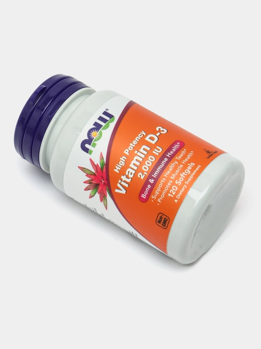 NOW Foods, Bитамин D3, высокоактивный, 2000 МЕ, 120 капсул