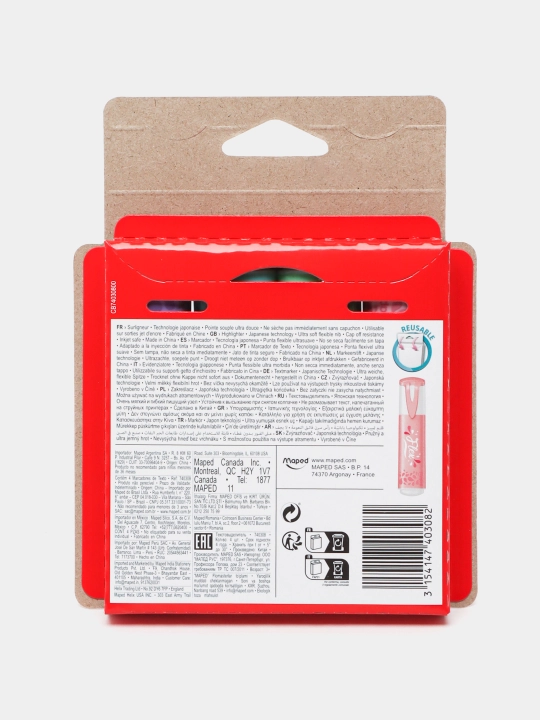 Matn markeri Maped Flex pastel highlighters X4 BOX 740308