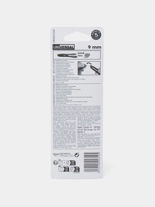 Kanselyariya pichog‘i Maped, 9 mm, Universal