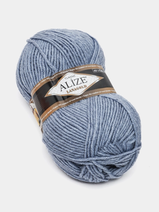 Нить для вязания Alize Lanagold, 49% шерсть, 51% акрил, 100 г, 240 м