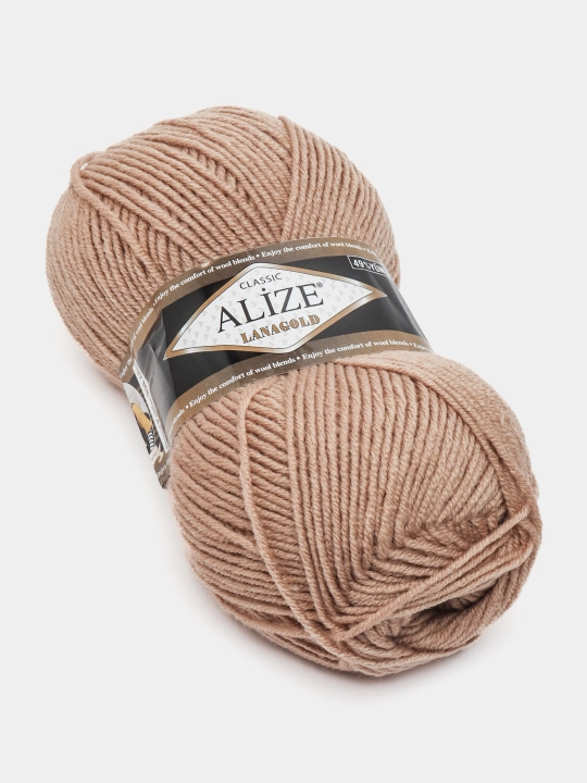 Нить для вязания Alize Lanagold, 49% шерсть, 51% акрил, 100 г, 240 м