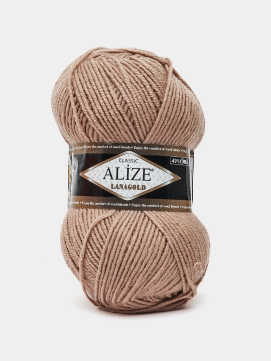 Нить для вязания Alize Lanagold, 49% шерсть, 51% акрил, 100 г, 240 м - 