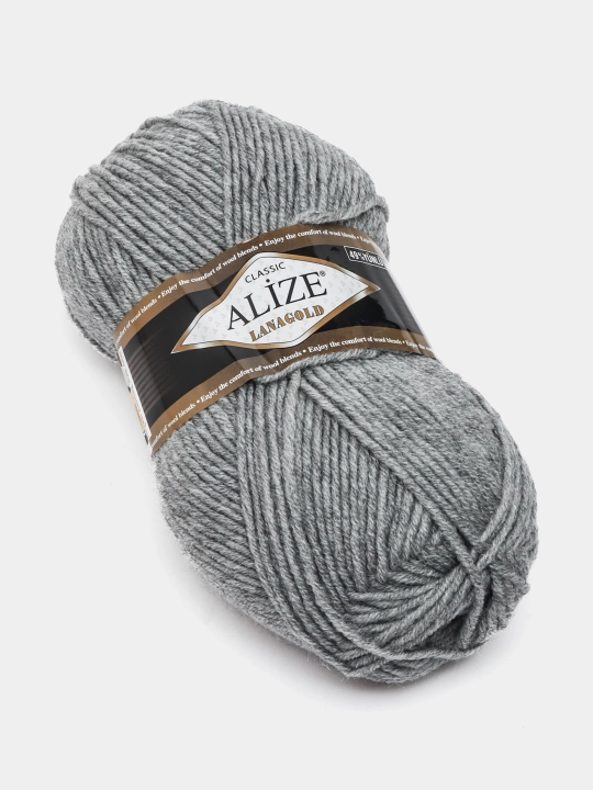 Нить для вязания Alize Lanagold, 49% шерсть, 51% акрил, 100 г, 240 м