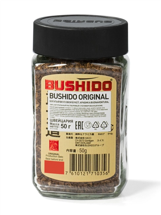 Растворимый кофе Bushido, 50 г