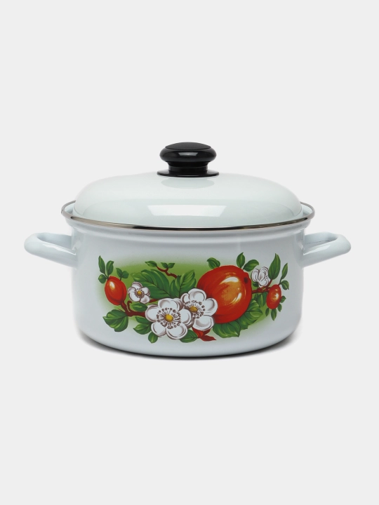 Кастрюли эмалированные с крышкой, кастрюли для кухни, кастрюли с крышкой