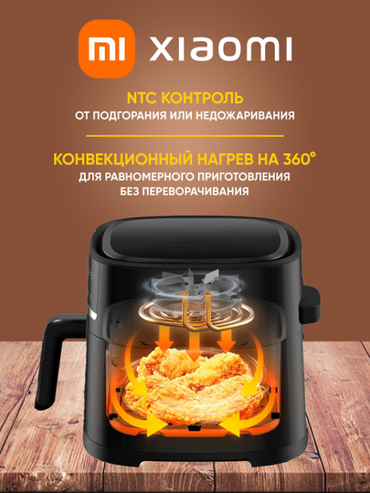 Xiaomi Smart Air Fryer 4.5, 5.5, 6.5, 10, 12L aqlli aerogril, Global qovurish pechi