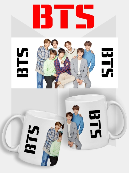 BTS bosmali krujka