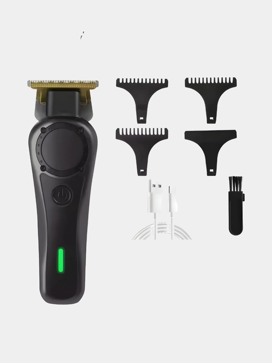 Soch-soqol olish uchun mashinka trimmer, 4 nasadkali