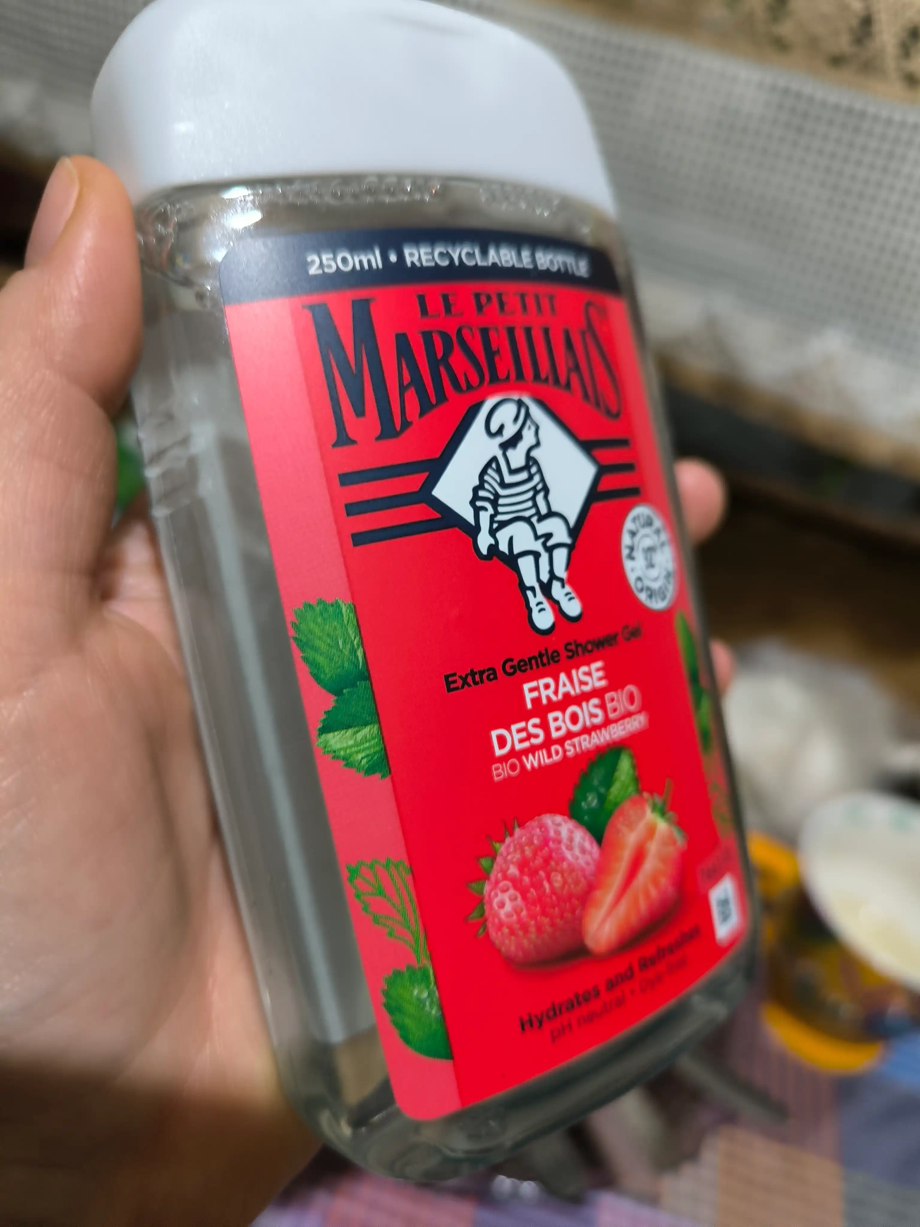 Dush uchun gel Le Petit Marseillais, provans qulupnay, 250 ml