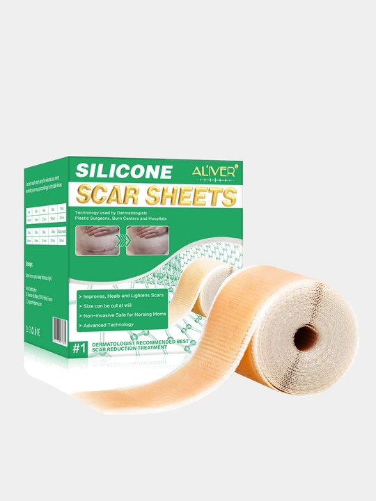 Patch chandiqlar va yaralar ALIVER, silikon, plastir shifo, rulon 1.5 - 3 metr