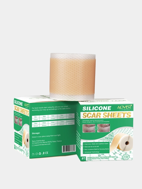 Patch chandiqlar va yaralar ALIVER, silikon, plastir shifo, rulon 1.5 - 3 metr