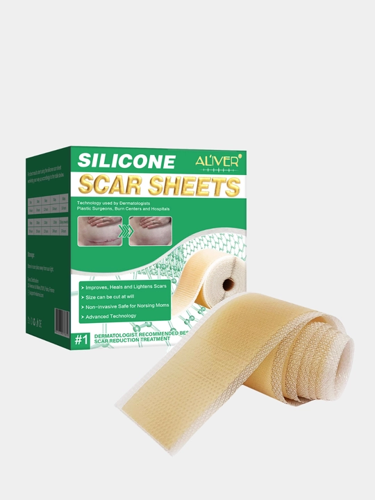 Patch chandiqlar va yaralar ALIVER, silikon, plastir shifo, rulon 1.5 - 3 metr