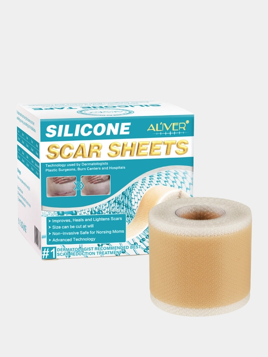 Patch chandiqlar va yaralar ALIVER, silikon, plastir shifo, rulon 1.5 - 3 metr