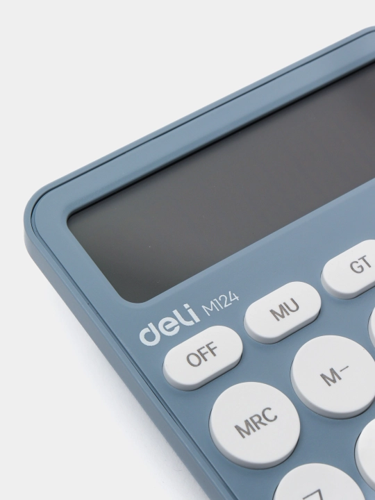Калькулятор Deli M124, 12-разрядный, синий
