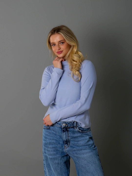 Водолазка regular fit, из мягкого трикотажа, с флисом, с воротником-стойкой