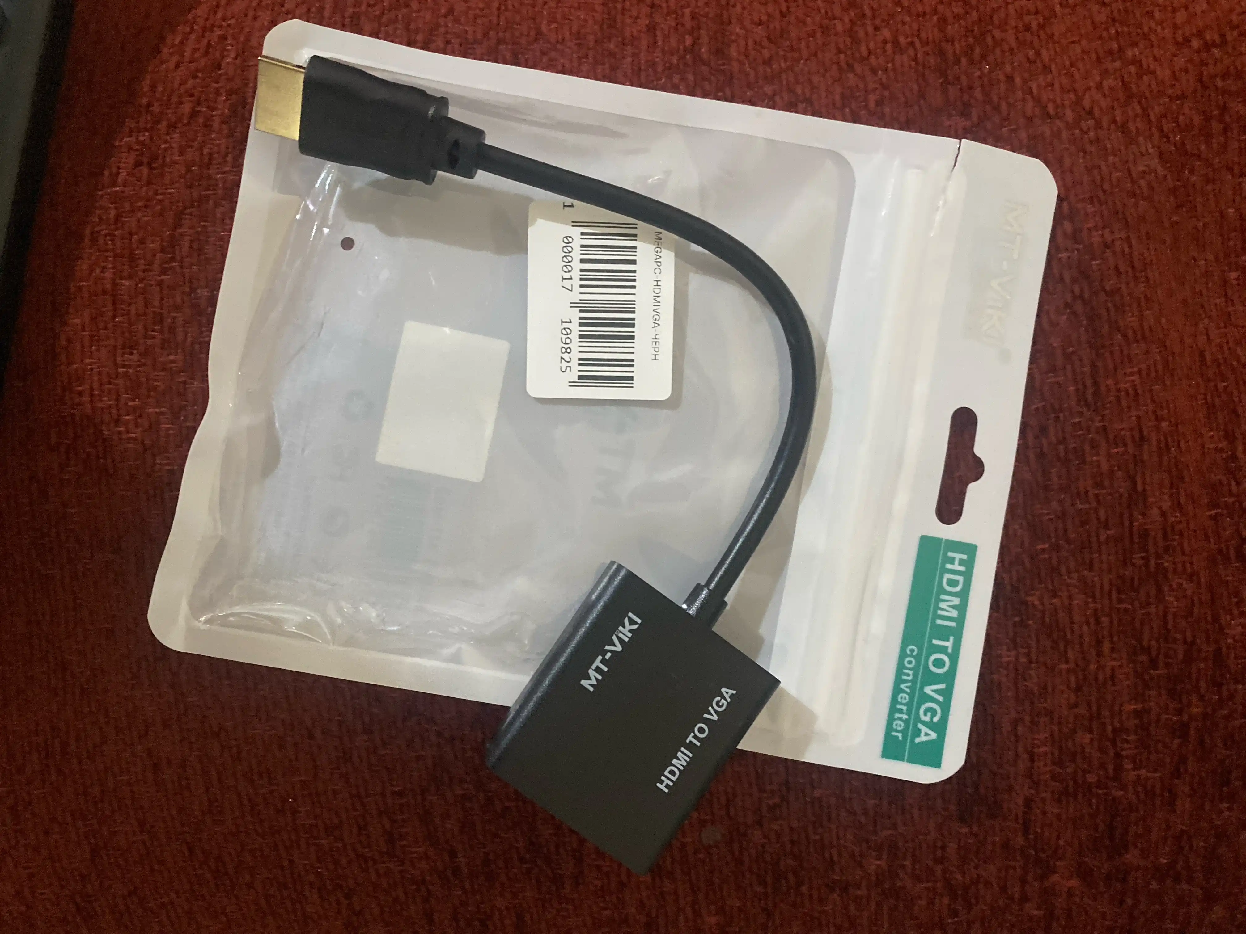 Adapter HDMI to VGA, videokarta ulash uchun Full HD 1080p