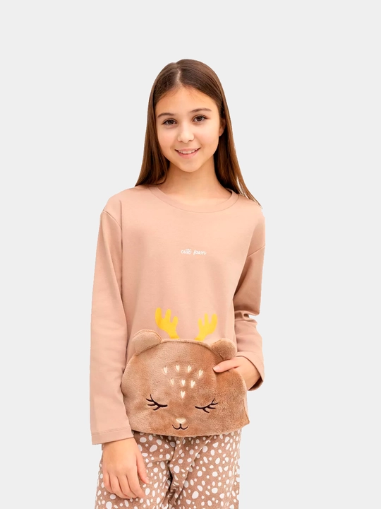 Pijama shimlar bilan, issiq, paxta