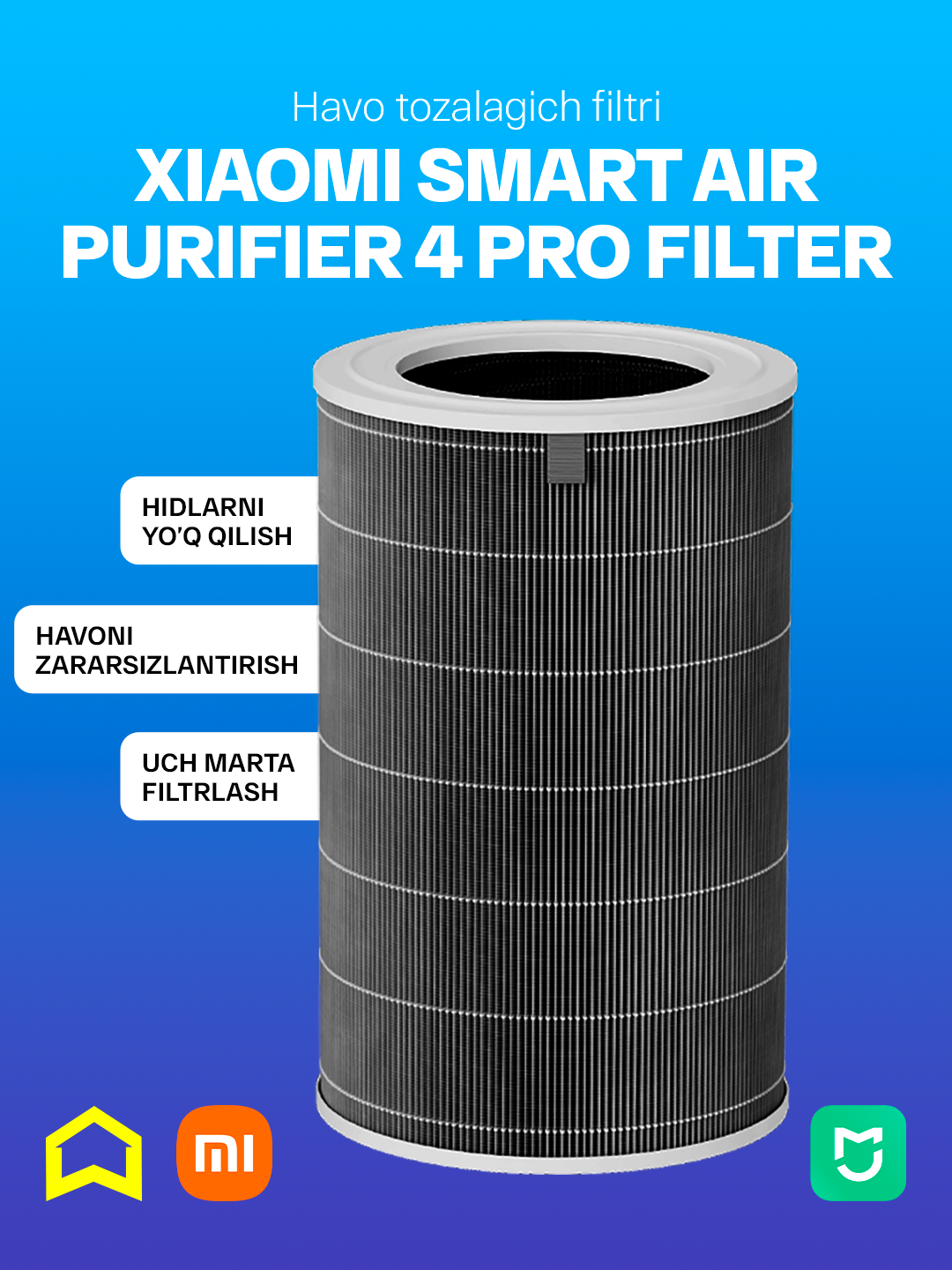 Фильтр для очистителя воздуха Xiaomi Mi Smart Air Purifier 4, 6, Pro, Lite, Compact, Elite