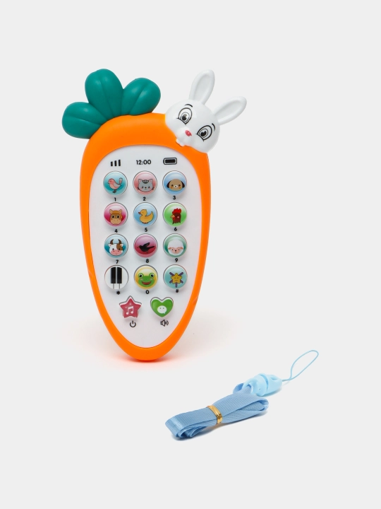 6 oylik va undan katta bolalar uchun yorug‘lik, tovushlar va ohanglar bilan jihozlangan musiqiy rivojlantiruvchi telefon