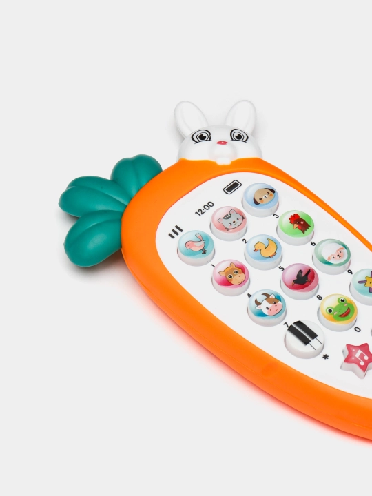6 oylik va undan katta bolalar uchun yorug‘lik, tovushlar va ohanglar bilan jihozlangan musiqiy rivojlantiruvchi telefon